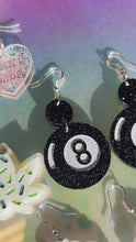 Load and play video in Gallery viewer, Signs Point to Yes - Magic 8 Ball Earrings
