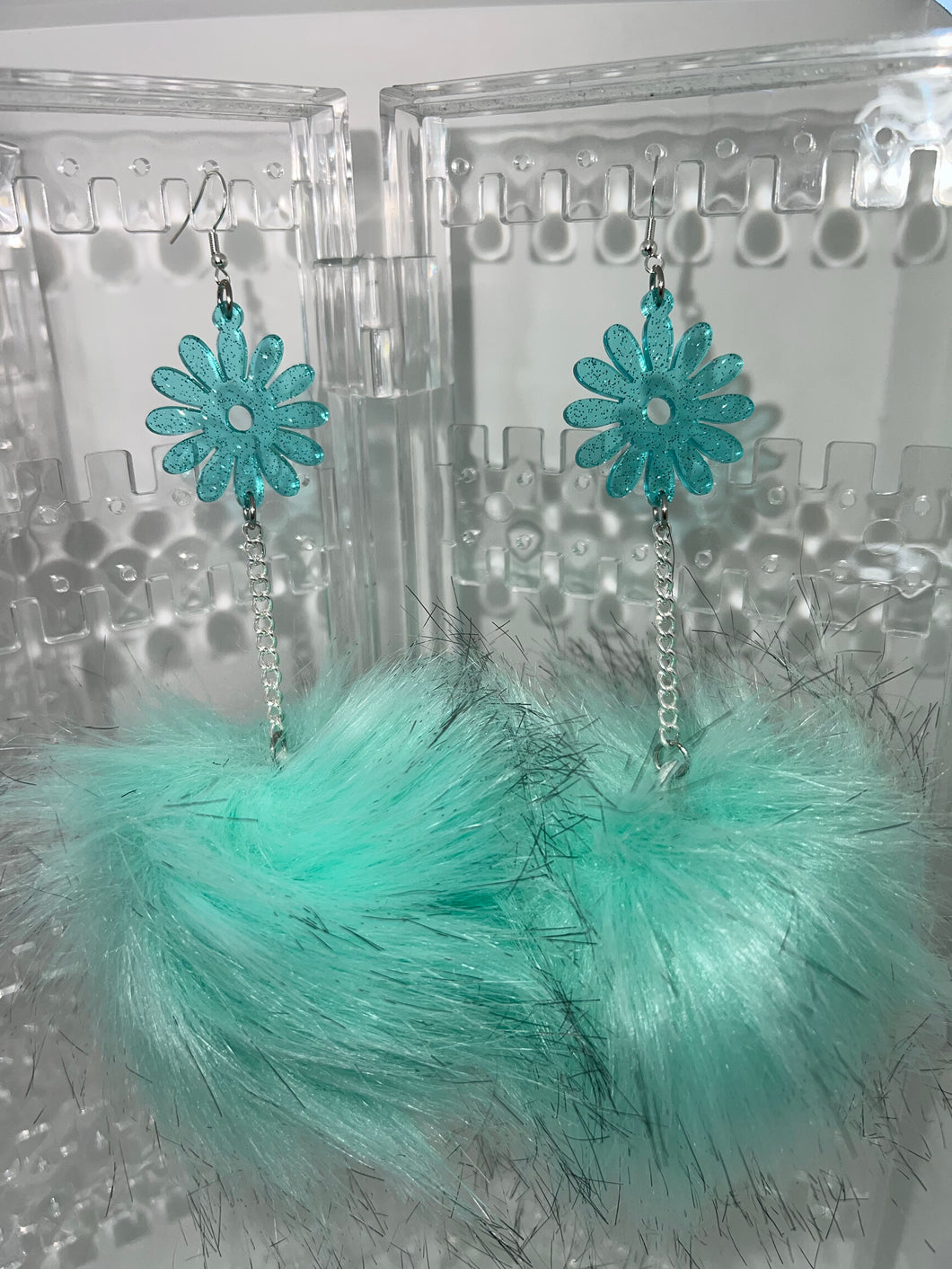 Crazy Daisies REMIX Fluff Earrings - multiple color options