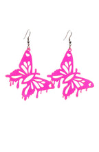 Load image into Gallery viewer, Butterfly Drip Earrings - UV Reactive! More colors available
