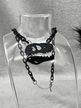 Load image into Gallery viewer, Solid Black Dino Dreamz 2.0 Earrings &amp; Necklace Set
