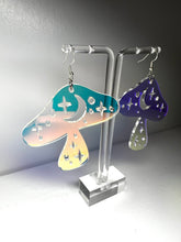 Load image into Gallery viewer, XL Holographic Magic Mushroom Earrings
