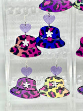 Load image into Gallery viewer, Peace, Love, and Wubz Bucket Hat Earrings
