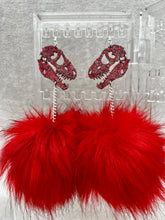 Load image into Gallery viewer, Red Glitter Dino Dreamz 2.0 Earrings &amp; Necklace Set
