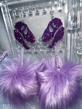 Load image into Gallery viewer, Lavender Glitter Dino Dreamz 2.0 Earrings &amp; Necklace Set
