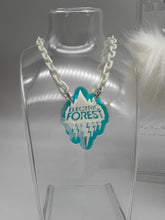 Load image into Gallery viewer, Electric Forest White Holographic Fluff Earrings and Necklace
