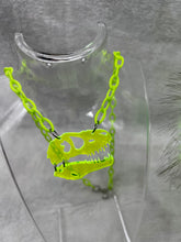 Load image into Gallery viewer, Neon Green UV Reactive Dino Dreamz 2.0 Earrings &amp; Necklace Set
