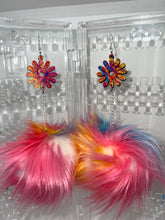 Load image into Gallery viewer, Crazy Daisies REMIX Fluff Earrings - multiple color options

