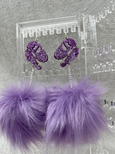 Load image into Gallery viewer, Lavender Glitter Dino Dreamz 2.0 Earrings &amp; Necklace Set
