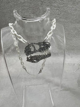 Load image into Gallery viewer, Silver Glitter Dino Dreamz 2.0 Earrings &amp; Necklace Set
