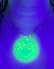 Load image into Gallery viewer, Smiley Stoner Necklace - Blacklight Reactive
