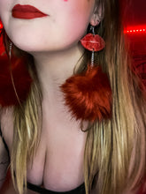 Load image into Gallery viewer, Cherry Bomb 🍒  Lips Fluff Earrings
