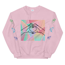 Load image into Gallery viewer, Plur Love Hands Unisex Butterfly Sleeves Sweatshirt - AVAILABLE IN 3 COLORS!
